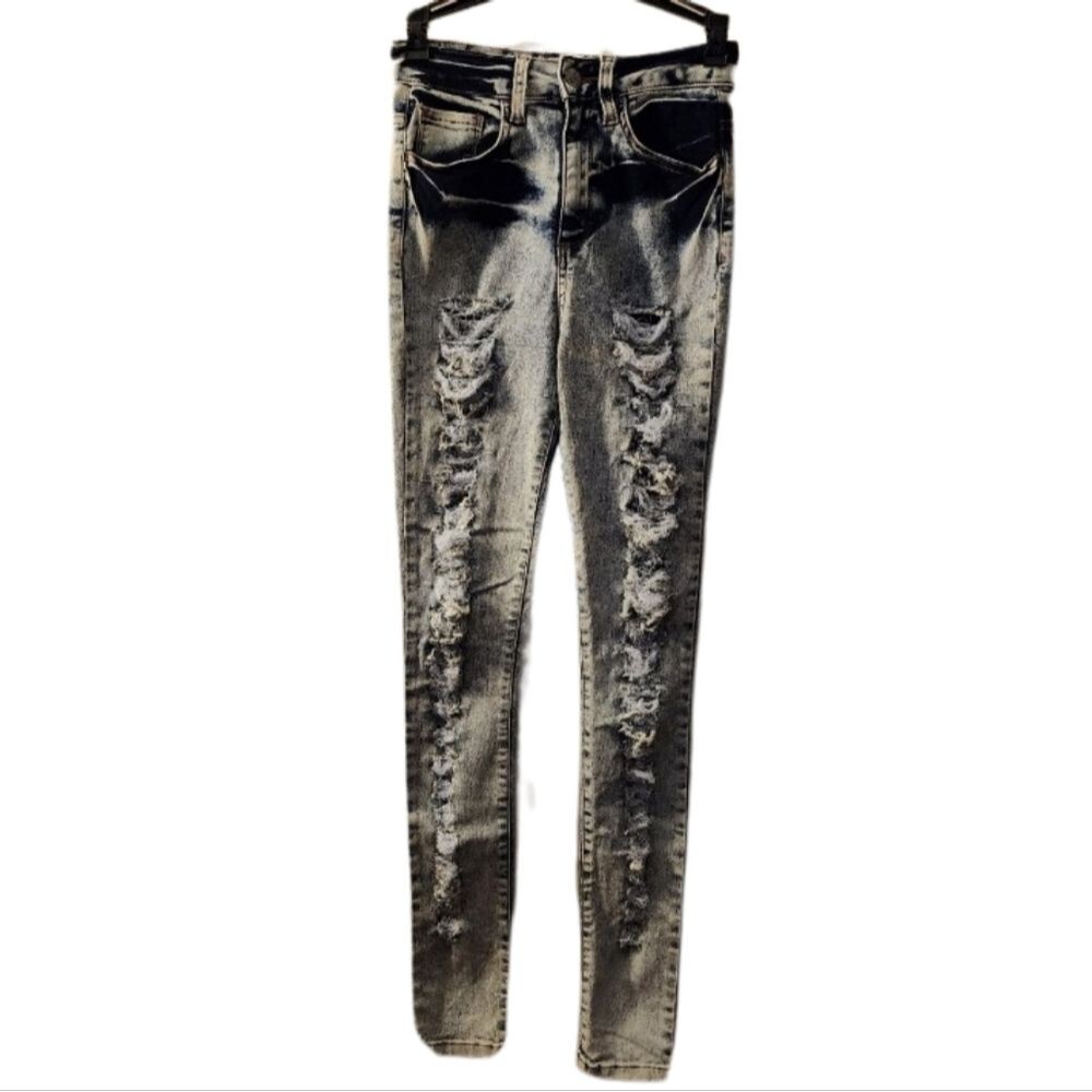 Cello Distressed Skinny Blue Jeans Juniors Size 3‎